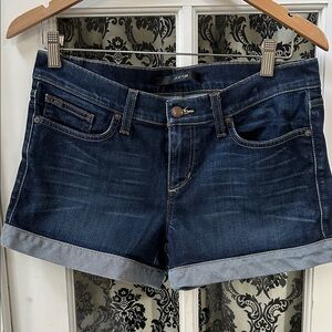 Joe's Jeans Dark Blue Cuffed Denim Shorts